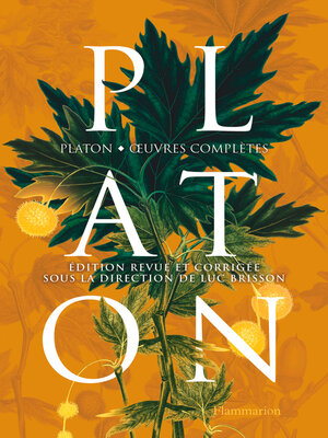 cover image of Platon, OEuvres complètes